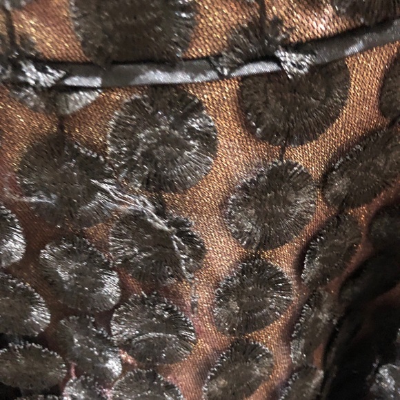 Jill Stuart black/gold cocktail dress. Sz 4 - Picture 6 of 16